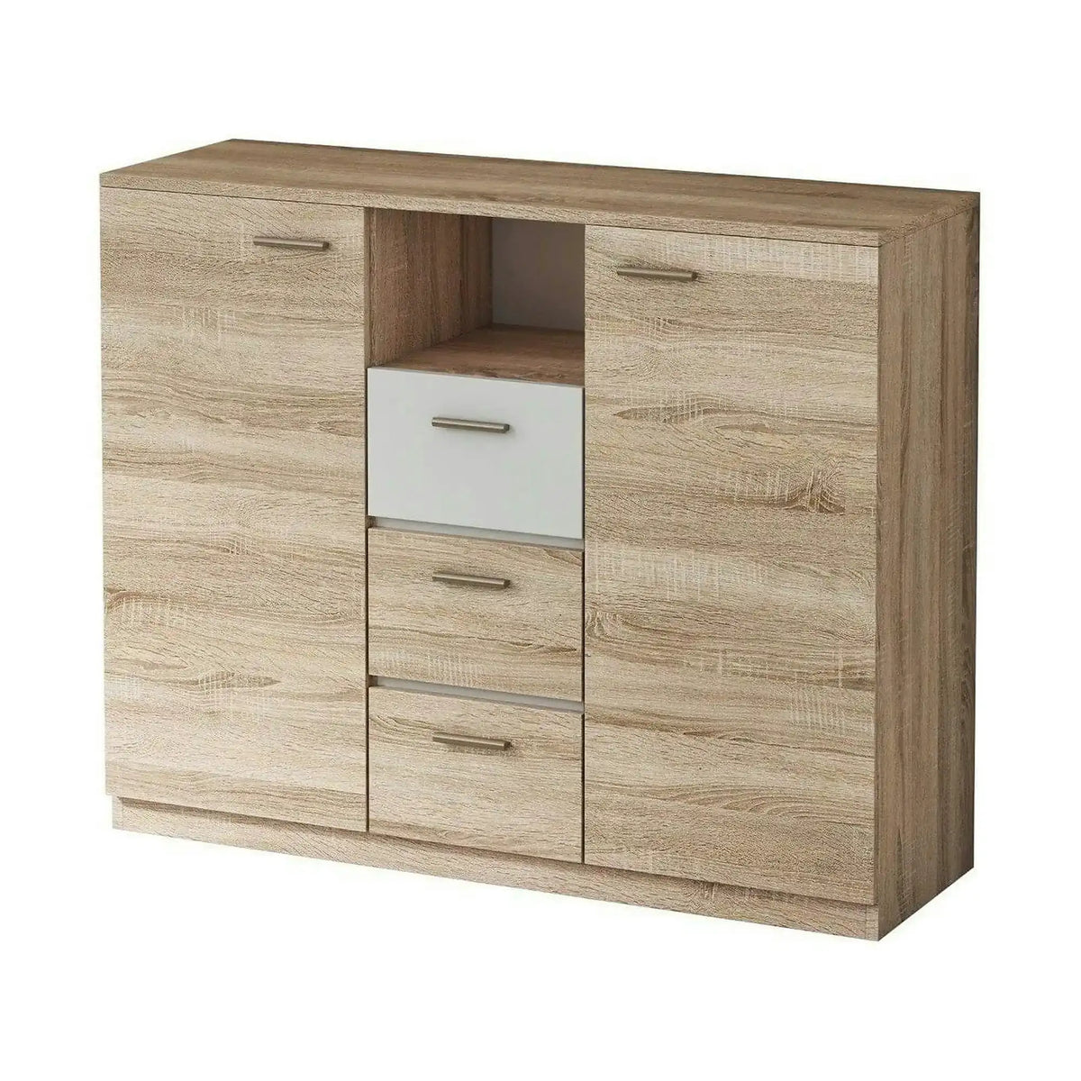 Comoda EFFECT, stejar sonoma/alb andersen, PAL, 130x42x105 cm