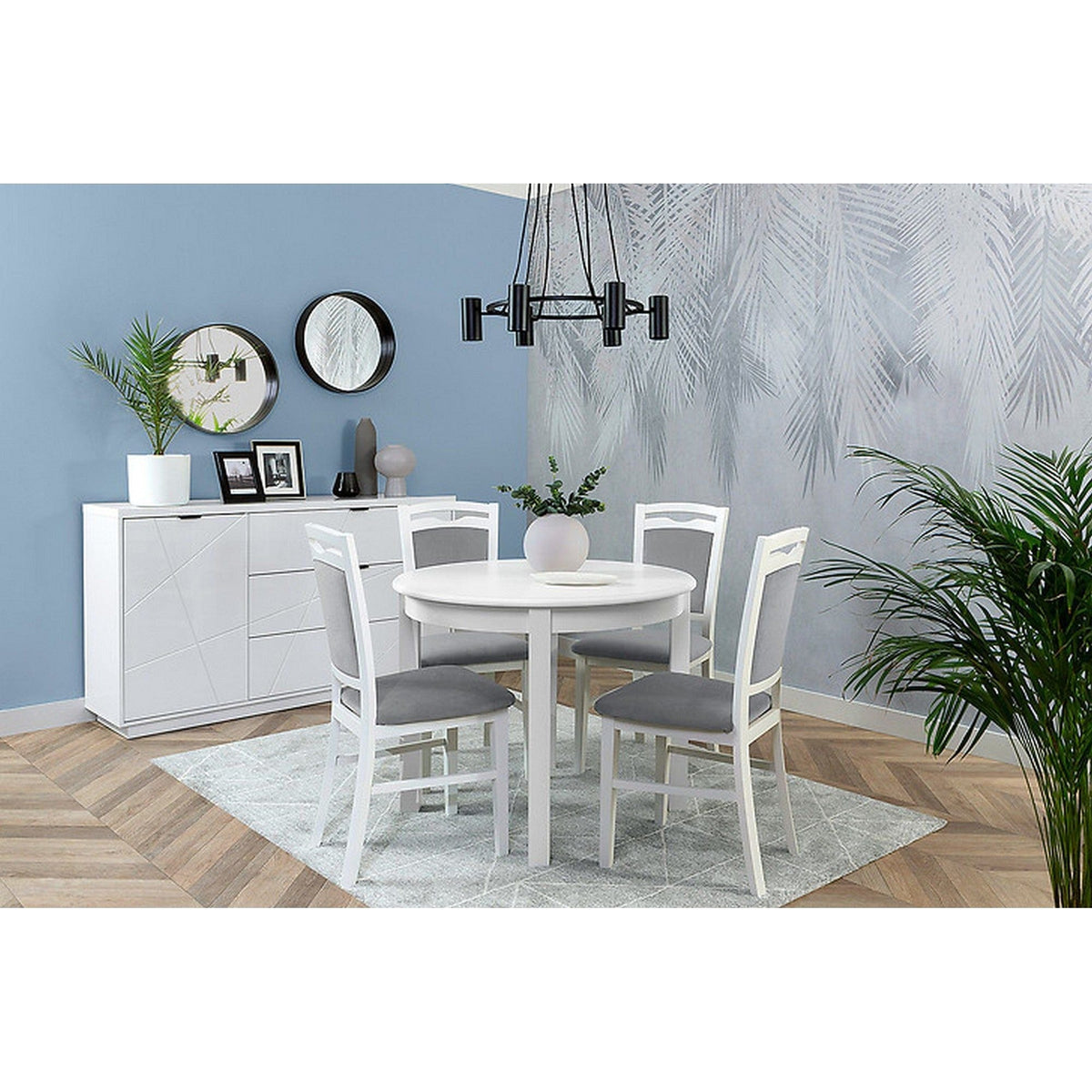 Comoda FORN, alb lucios, PAL, 156x42.5x93 cm