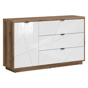 Comoda FORN, nuc/alb lucios, PAL, 156x42.5x93 cm
