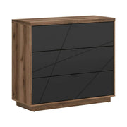 Comoda FORN, nuc/negru mat, PAL melaminat, 106x43x93 cm
