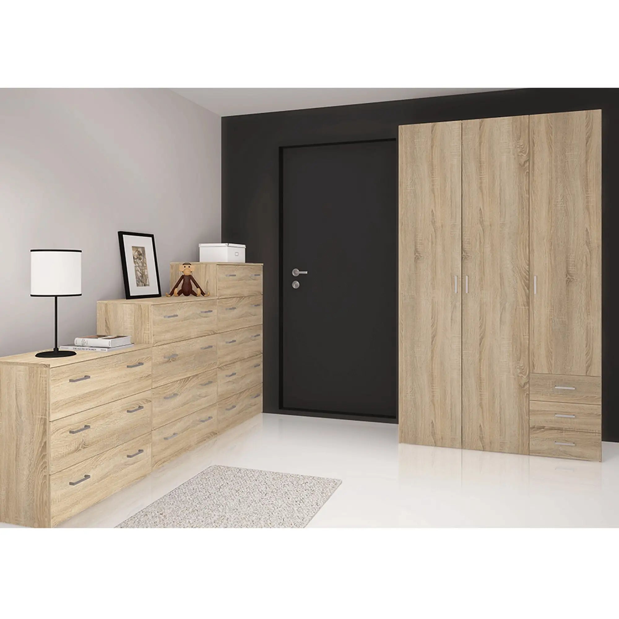 Comoda GARBO 3, stejar sonoma, PAL melaminat, 74x36x70 cm