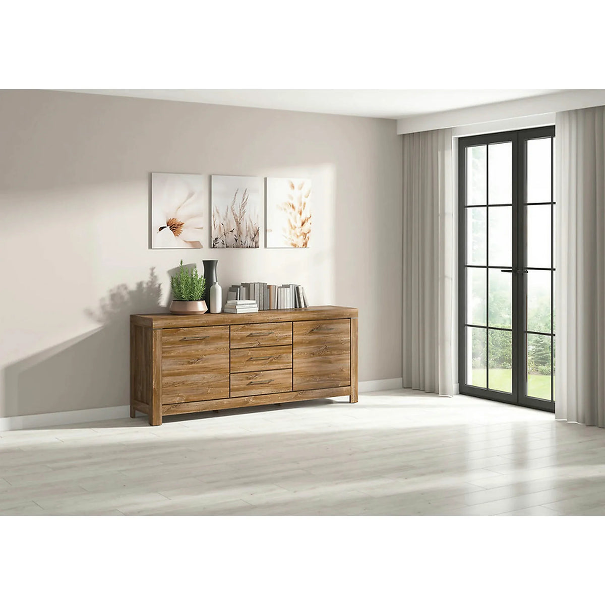 Comoda GENT, stejar stirling, PAL, 200x45x85 cm