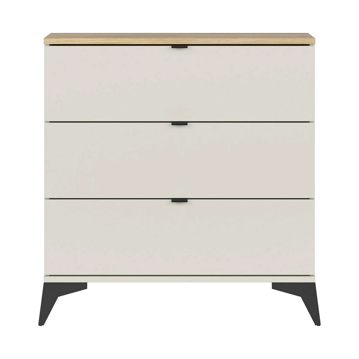 Comoda GLAMOUR, stejar/casmir, PAL, cu 3 sertare, 85x42x90 cm