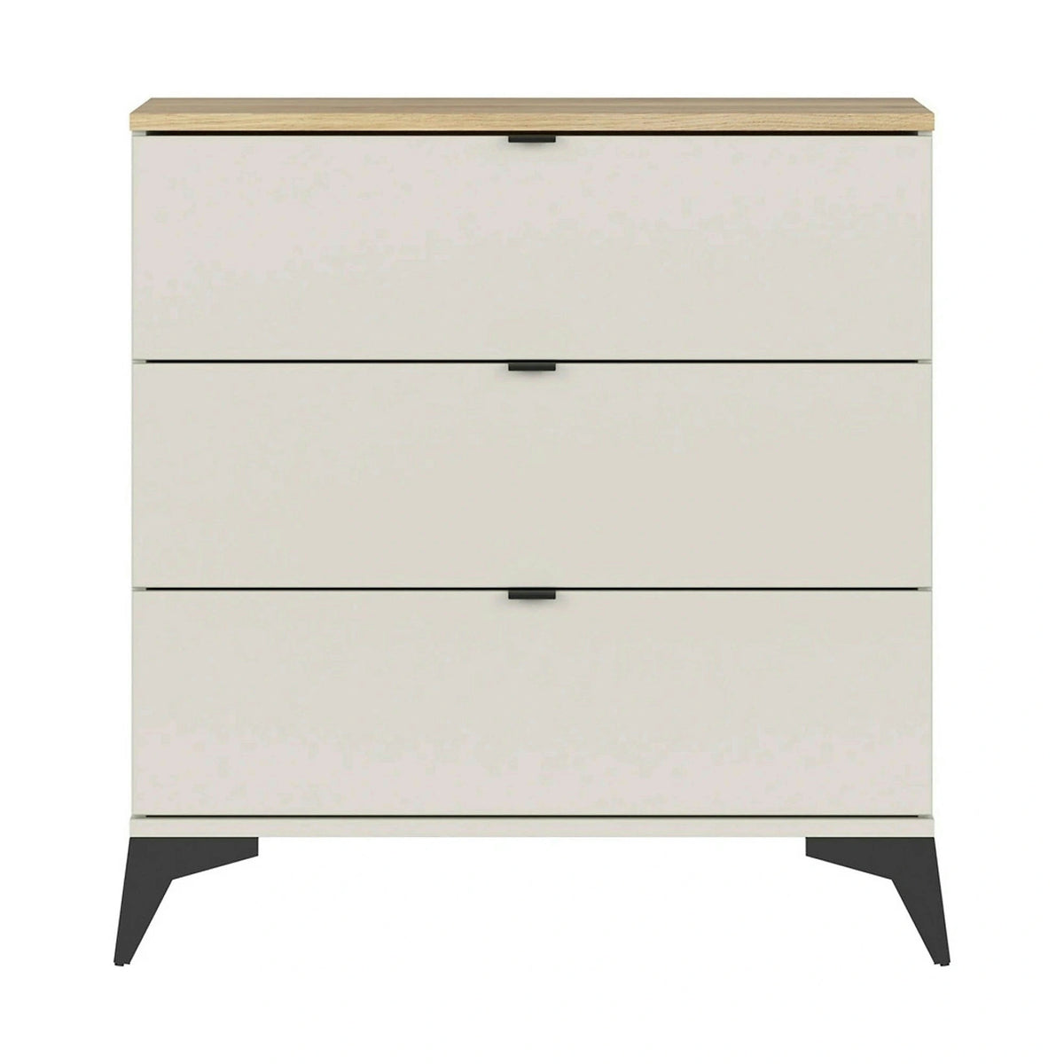 Comoda GLAMOUR, stejar/casmir, PAL, cu 3 sertare, 85x42x90 cm