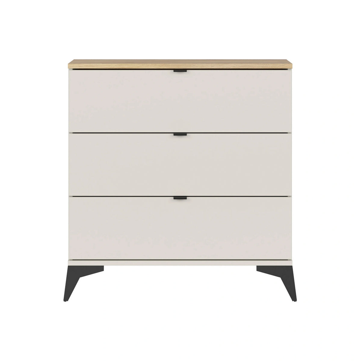 Comoda GLAMOUR, stejar/casmir, PAL, cu 3 sertare, 85x42x90 cm