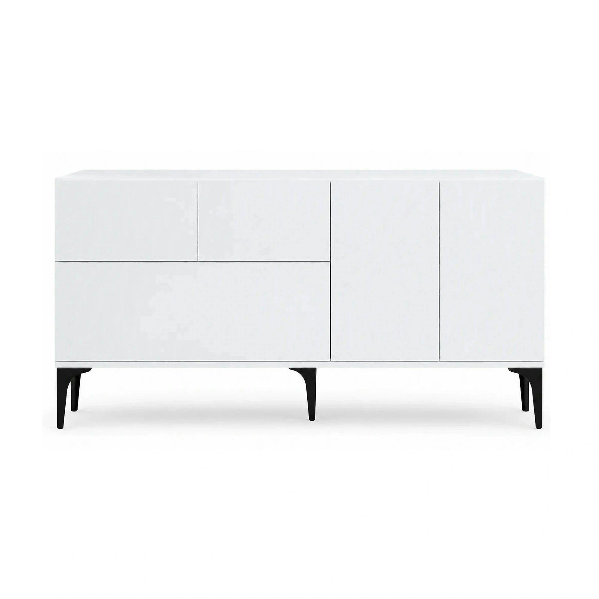 Comoda GLISE, alb, PAL melaminat, 150x35x75 cm