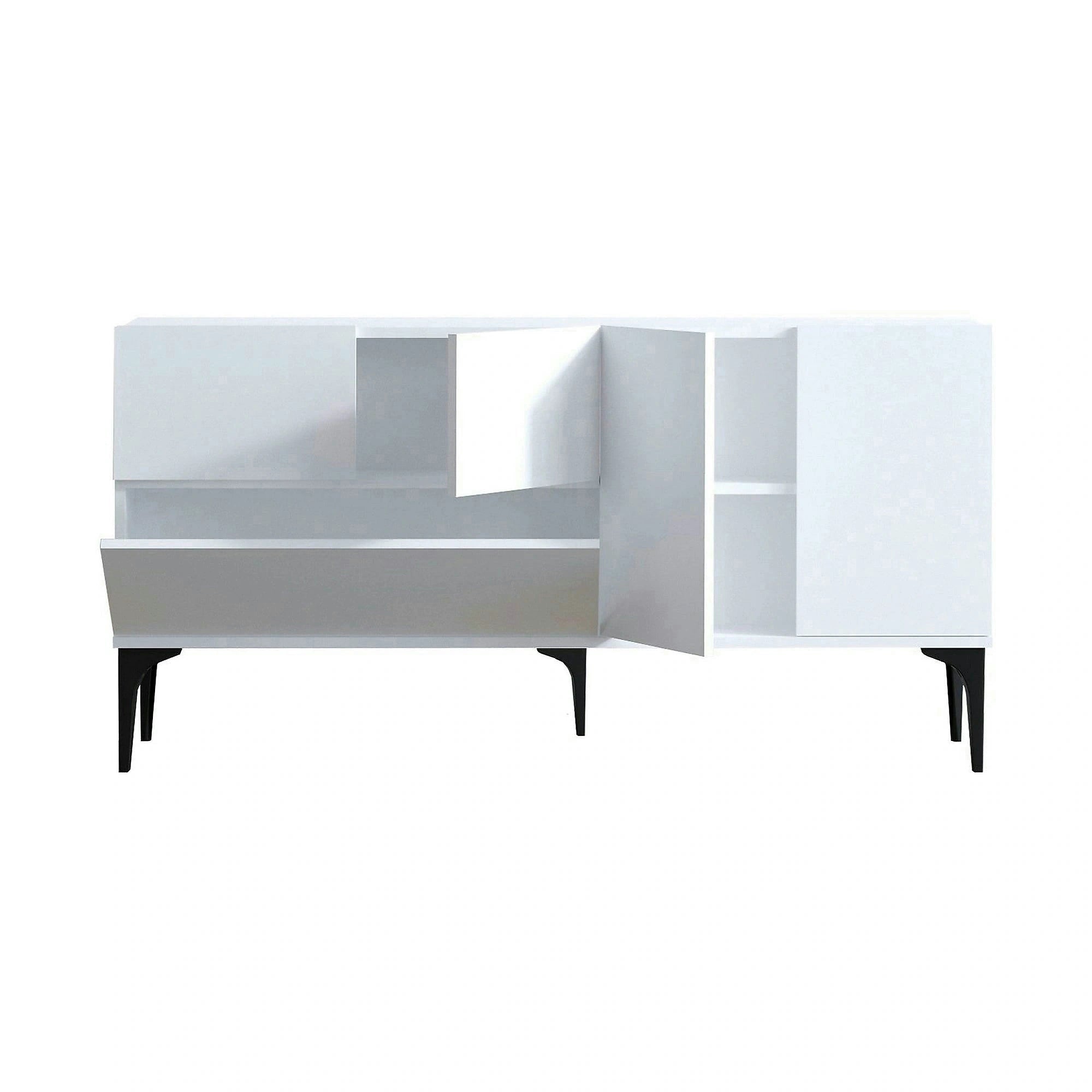 Comoda GLISE, alb, PAL melaminat, 150x35x75 cm