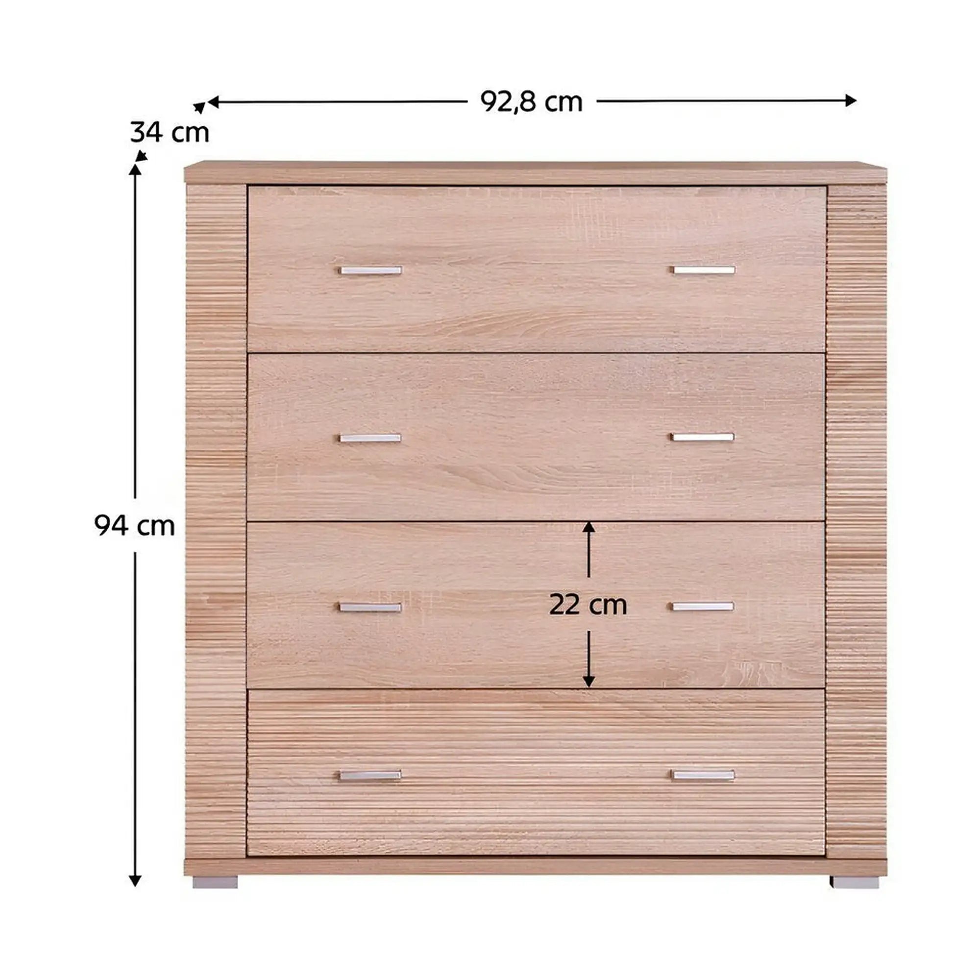 Comoda GRAND tip 11, stejar sonoma, PAL, 93x34x94 cm