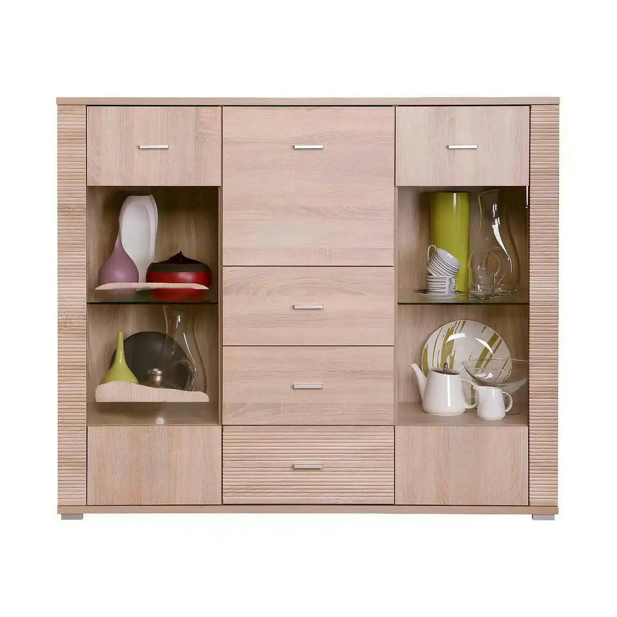 Comoda GRAND tip 8, stejar sonoma, PAL, 140x39x118 cm