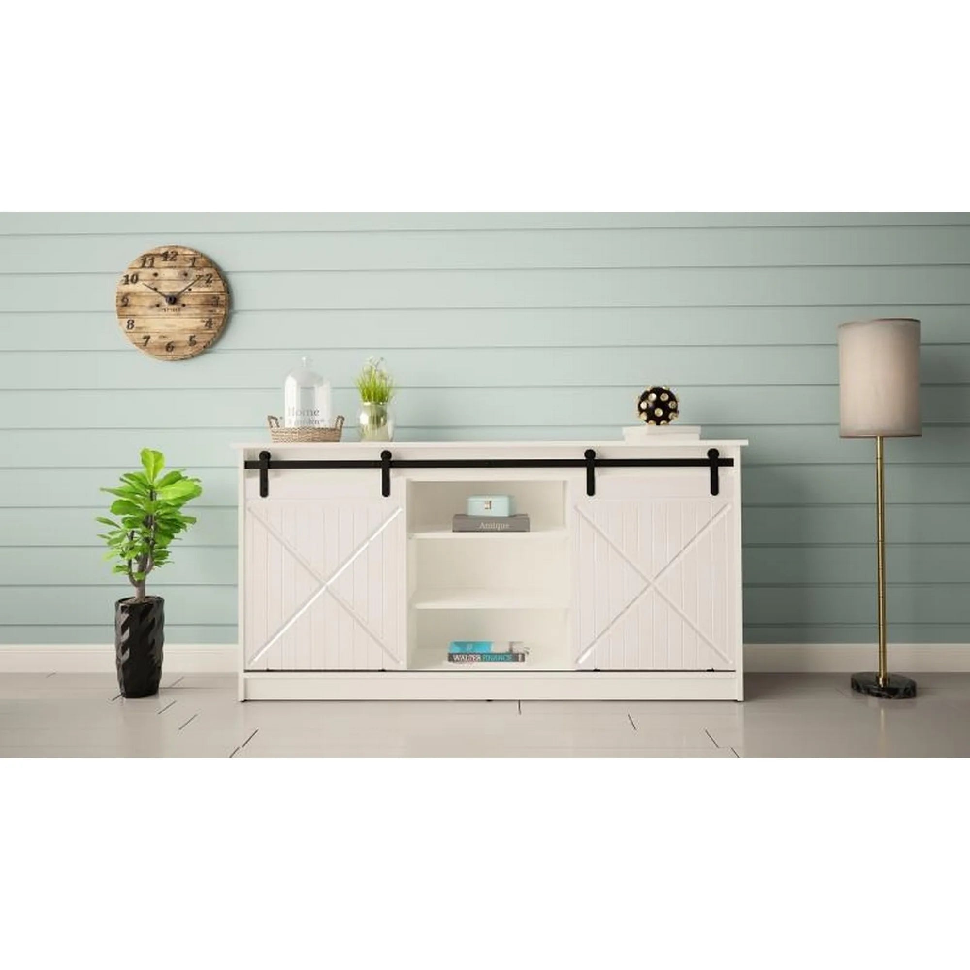 Comoda GRANERO, alb, 160x35x80 cm