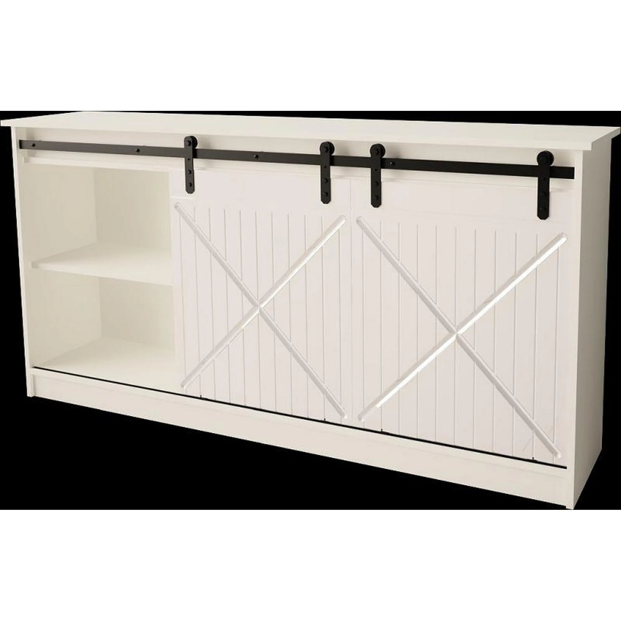 Comoda GRANERO, alb, 160x35x80 cm