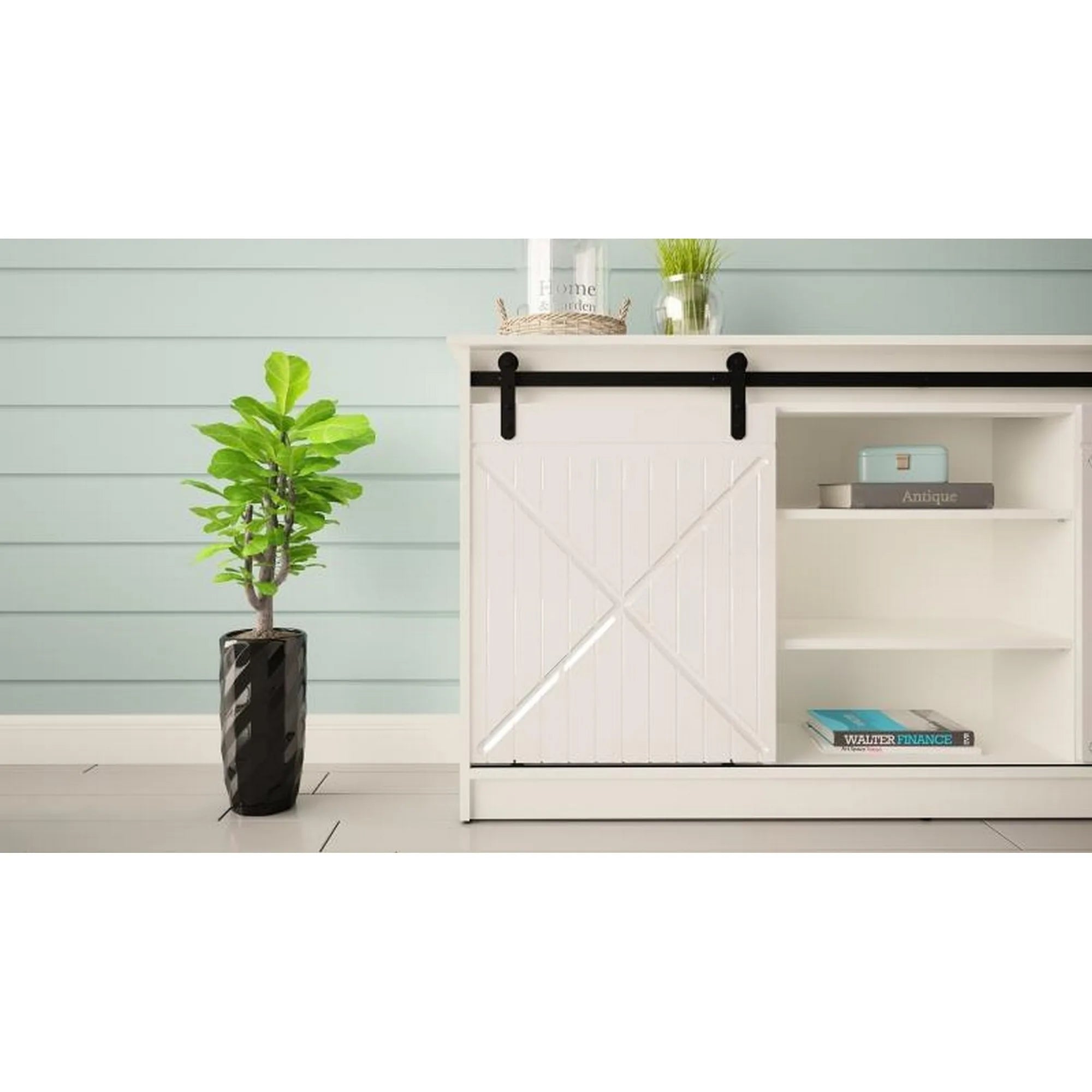 Comoda GRANERO, alb, 160x35x80 cm