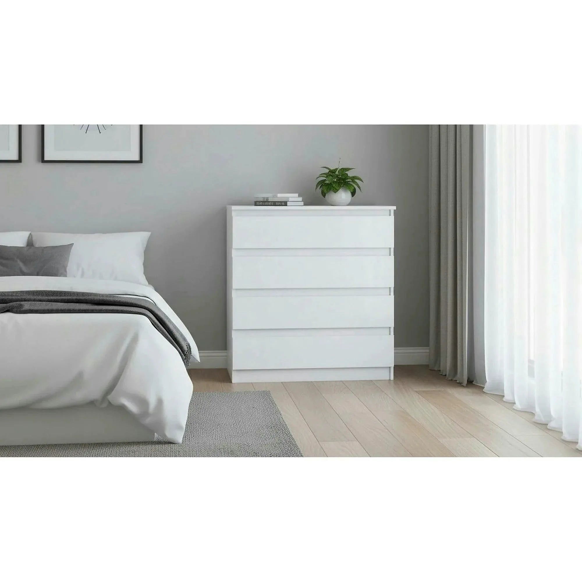 Comoda HANY NEW 004, alb, PAL laminat, 90x49x95 cm