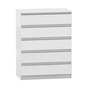 Comoda HANY NEW 005, alb, DTD laminat, 90x49x117 cm
