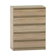 Comoda HANY NEW 005, stejar sonoma, PAL laminat, 90x49x117 cm