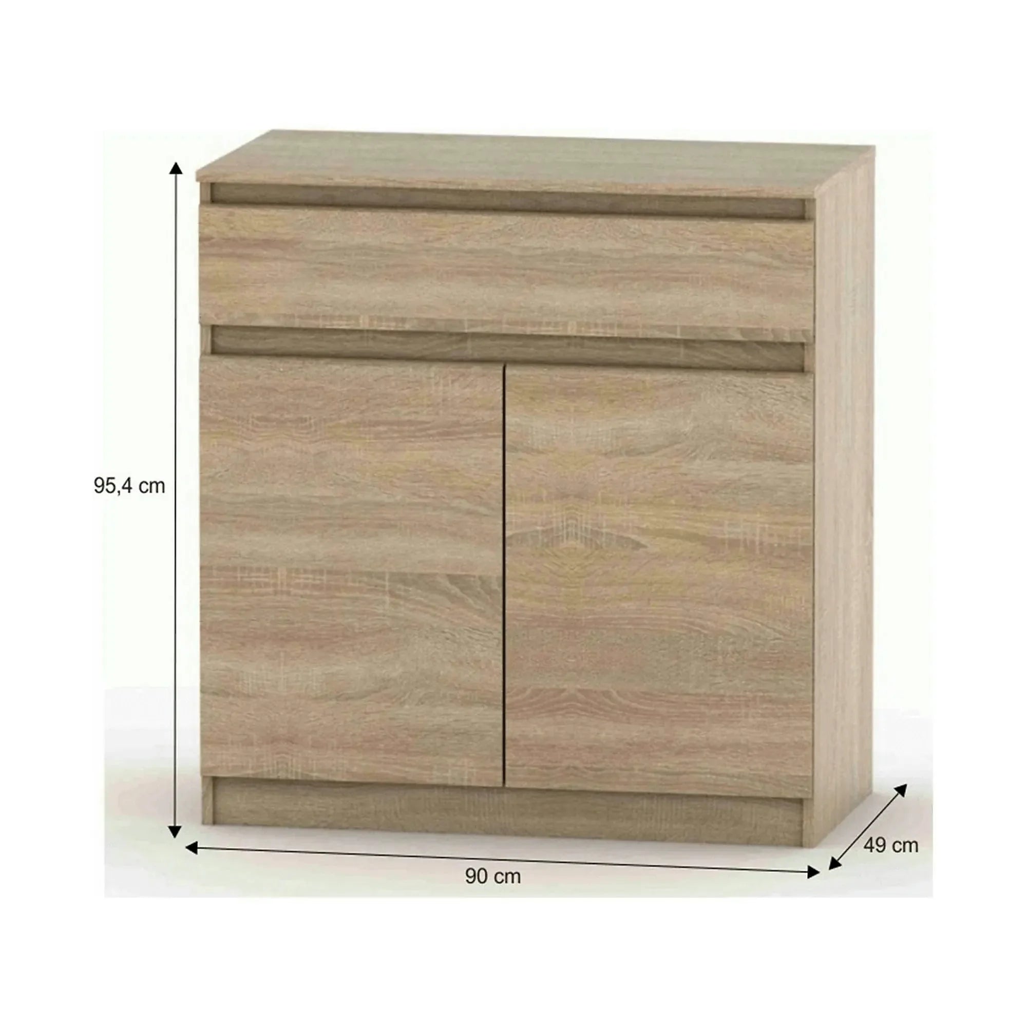 Comoda HANY NEW 007, stejar sonoma, DTD laminat, 90x49x96 cm
