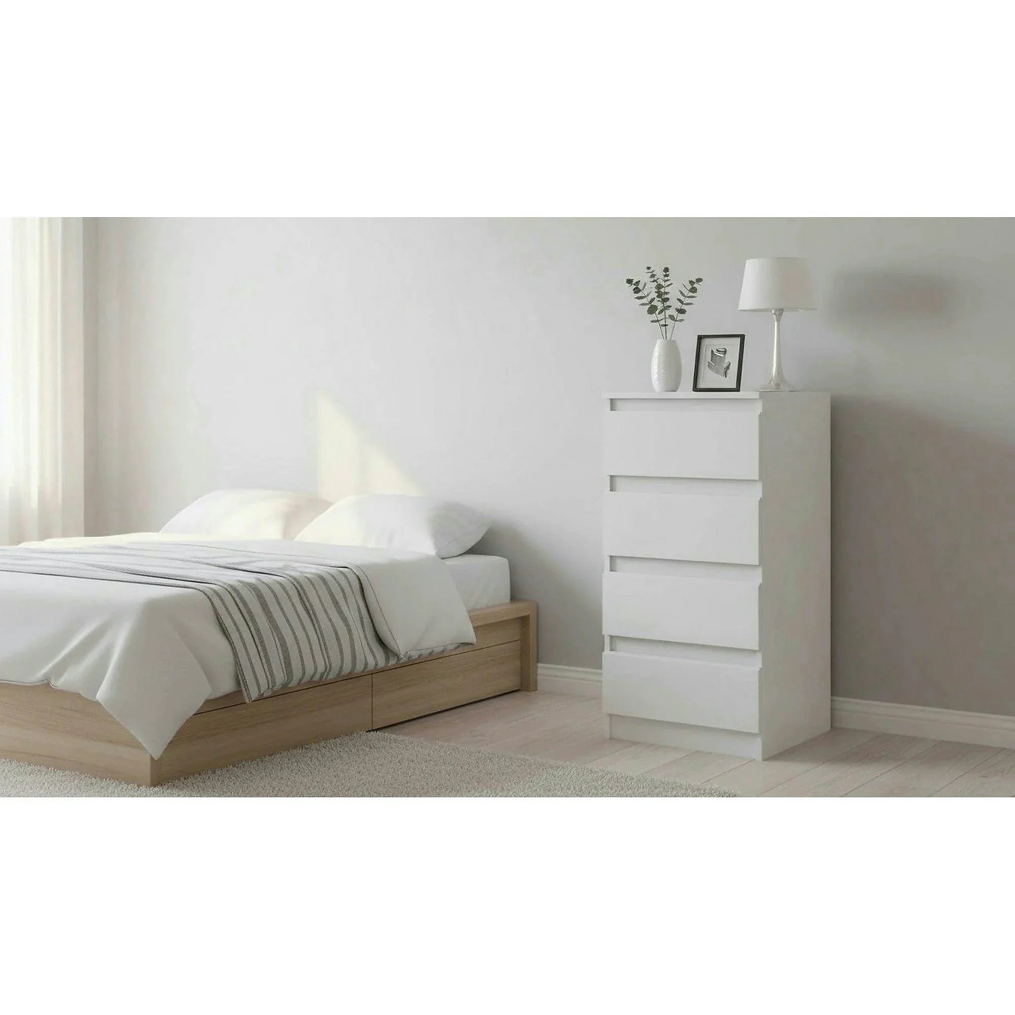 Comoda HANY NEW 009, alb, PAL laminat, 45x49x95 cm