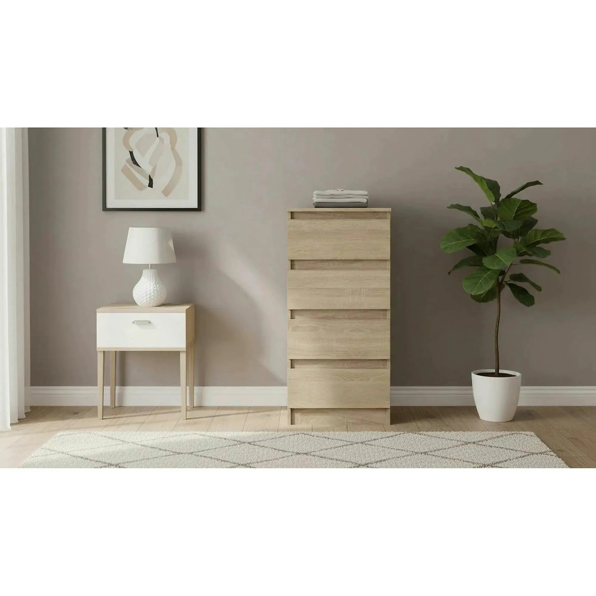 Comoda HANY NEW 009, stejar sonoma, PAL laminat, 45x49x95 cm