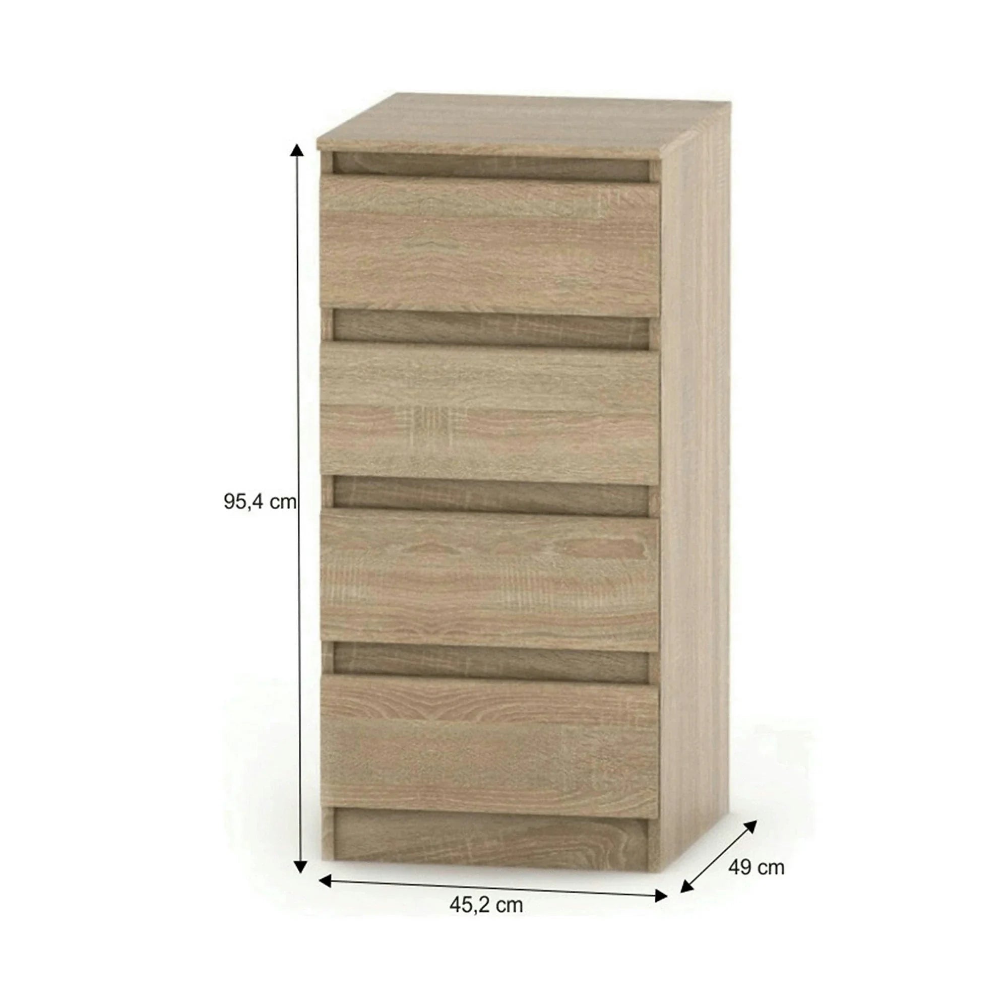 Comoda HANY NEW 009, stejar sonoma, PAL laminat, 45x49x95 cm