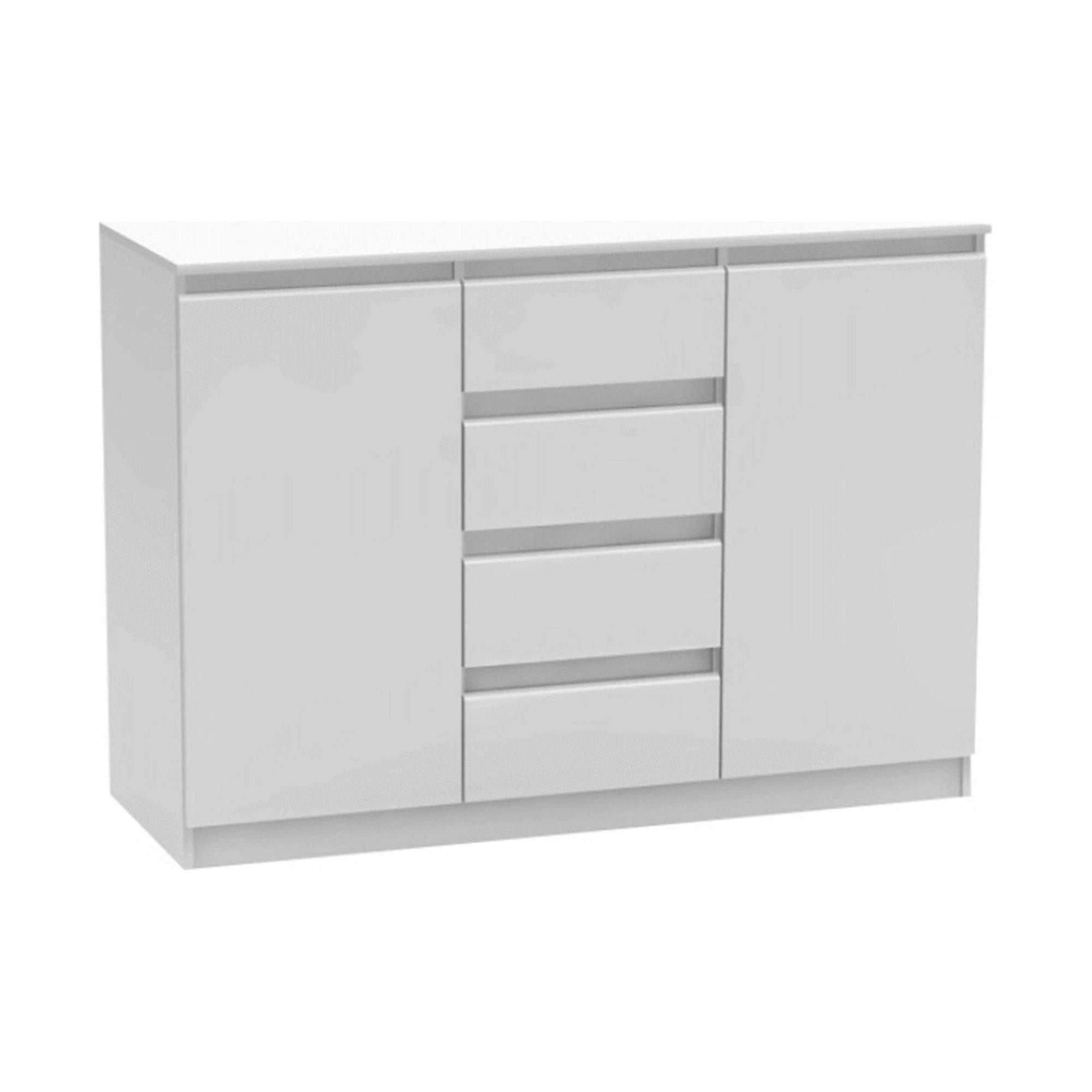 Comoda HANY NEW 010, alb, DTD laminat, 134x49x95 cm