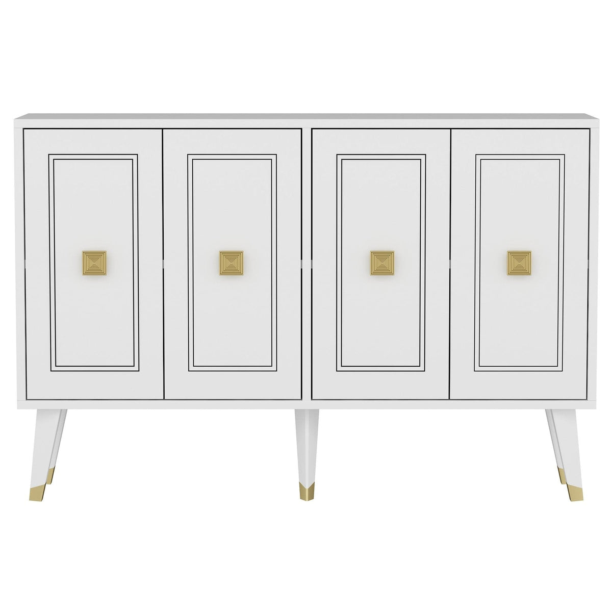 Comoda HARTIN, alb, PAL melaminat, 120x30x80 cm