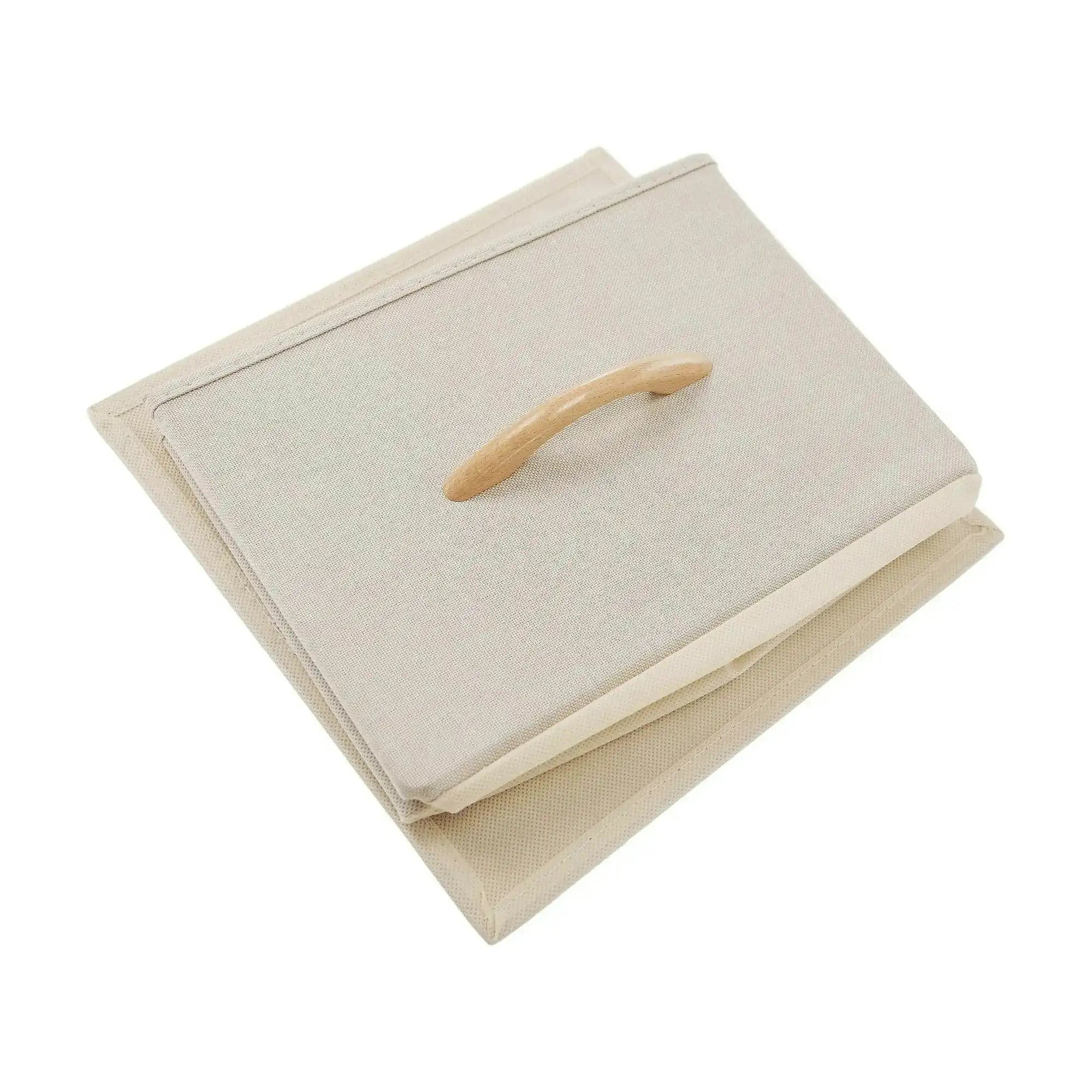 Comoda HAZEL TYP 1, bej/maro, MDF/metal/lemn/material textil, 31x29x99 cm