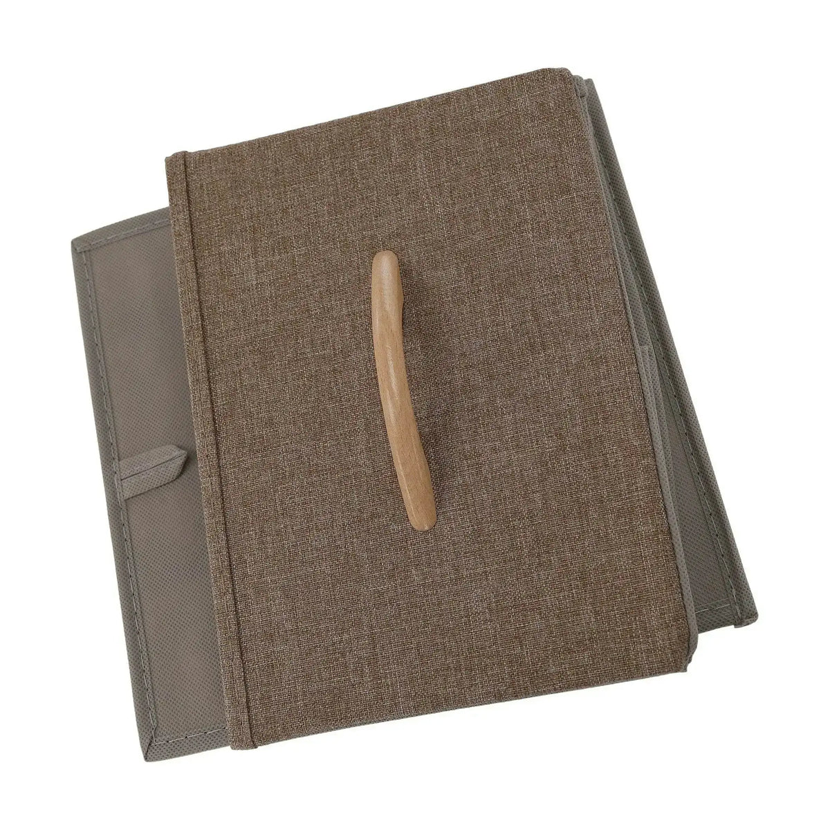 Comoda HAZEL TYP 1, bej/maro, MDF/metal/lemn/material textil, 31x29x99 cm