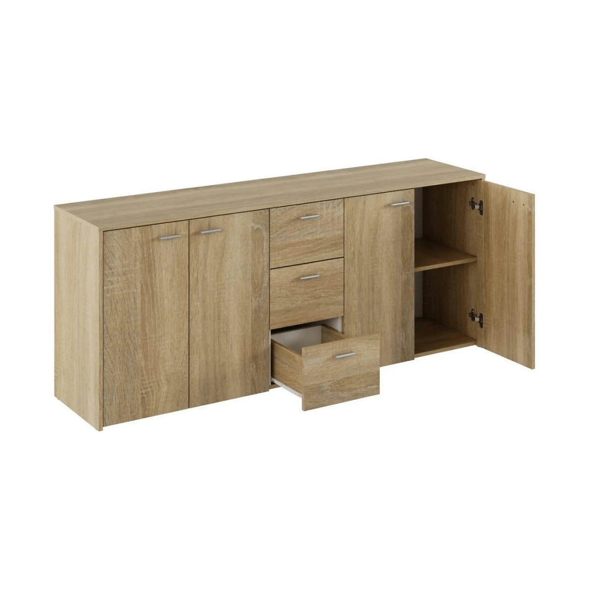Comoda HUGOS 180, stejar sonoma, PAL melaminat, 180x42x75 cm