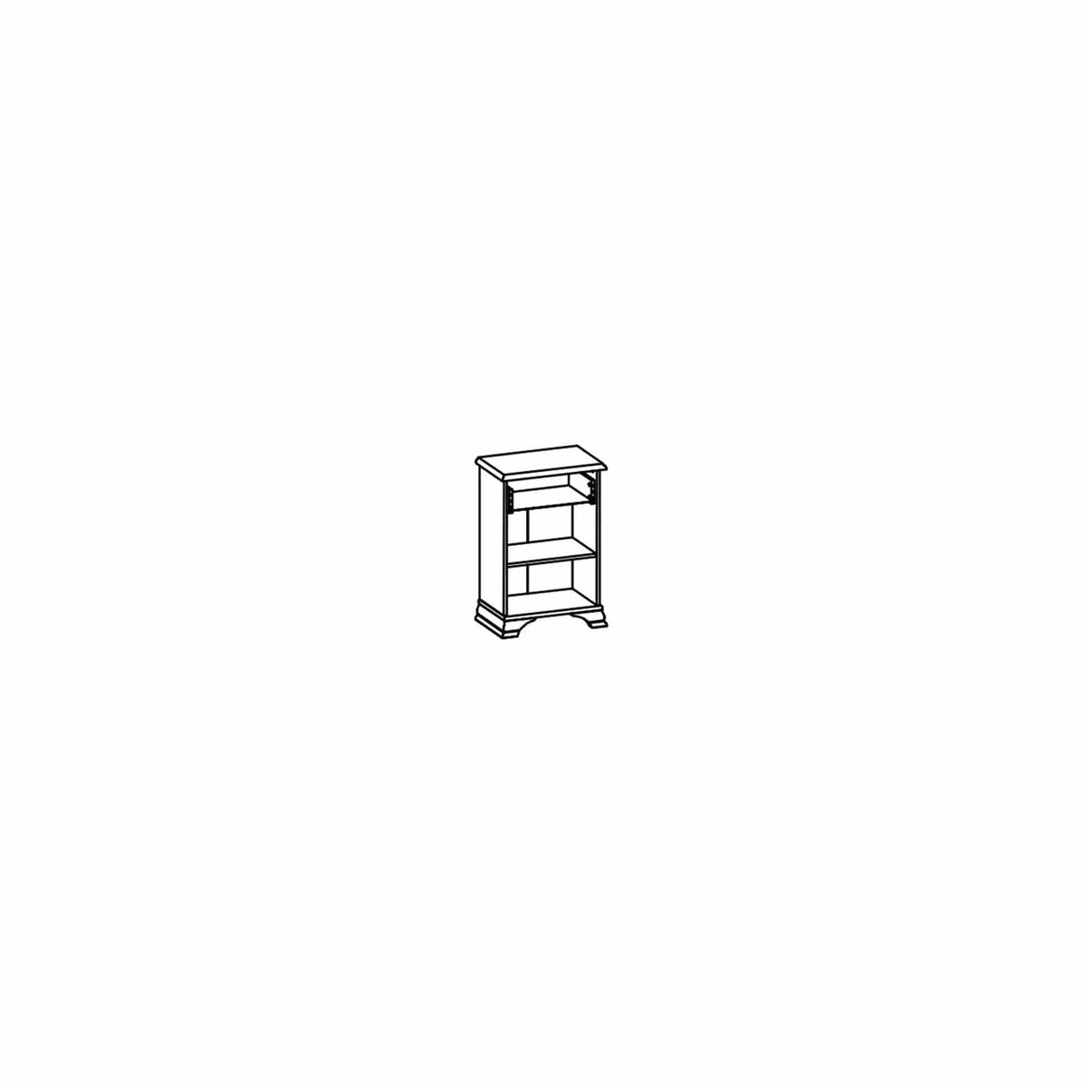 Comoda Idento, alb, PAL/MDF, 55x35x83 cm