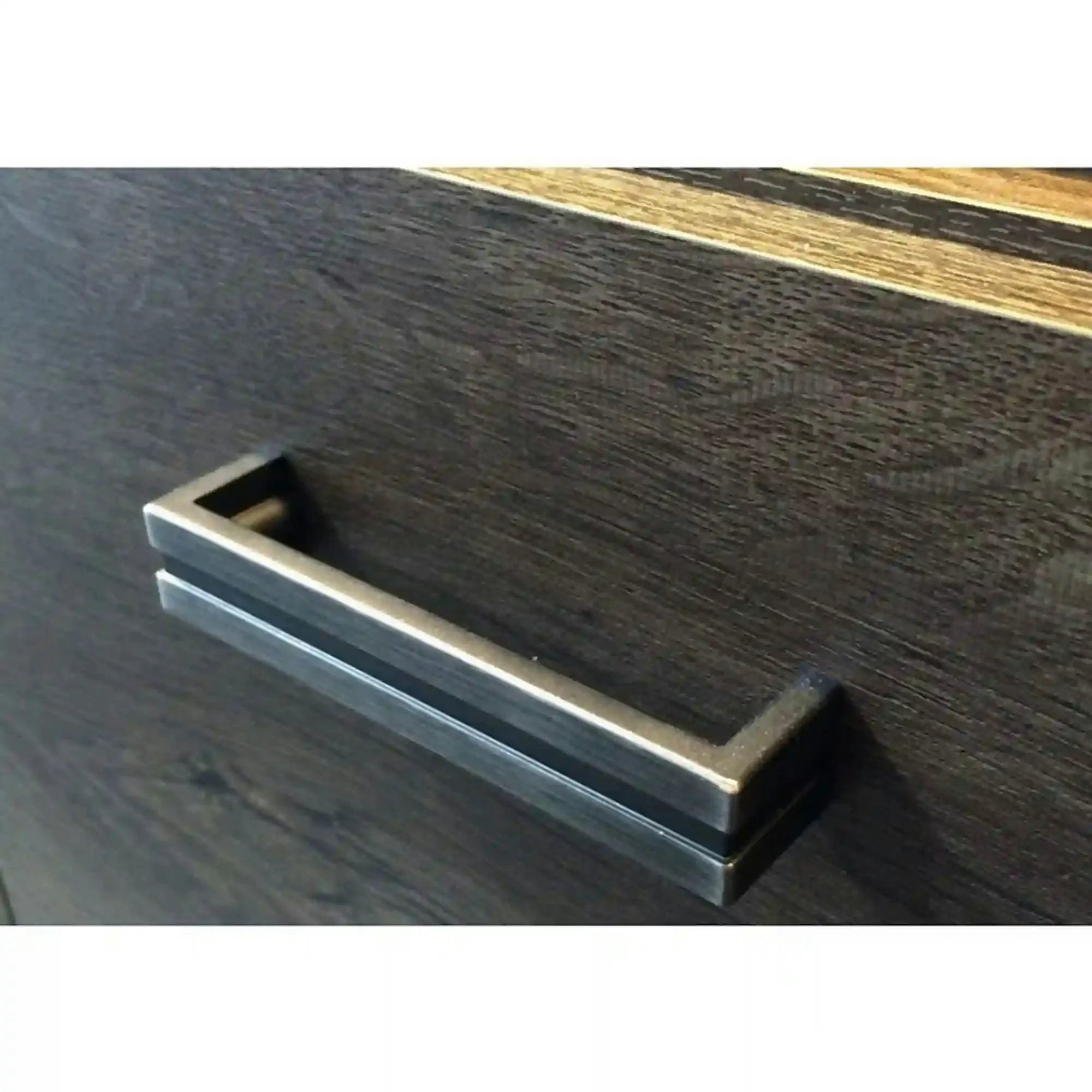 Comoda INDIANAPOLIS I17, frasin inchis, PAL laminat, cu 4 sertare, o usa si iluminare led, 108.5x42x103.5 cm