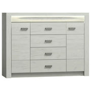 Comoda INFINITY 07, frasin alb, PAL melaminat, 137x42x104 cm