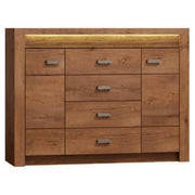 Comoda INFINITY I-07, frasin deschis, PAL melaminat, 137x42x104 cm