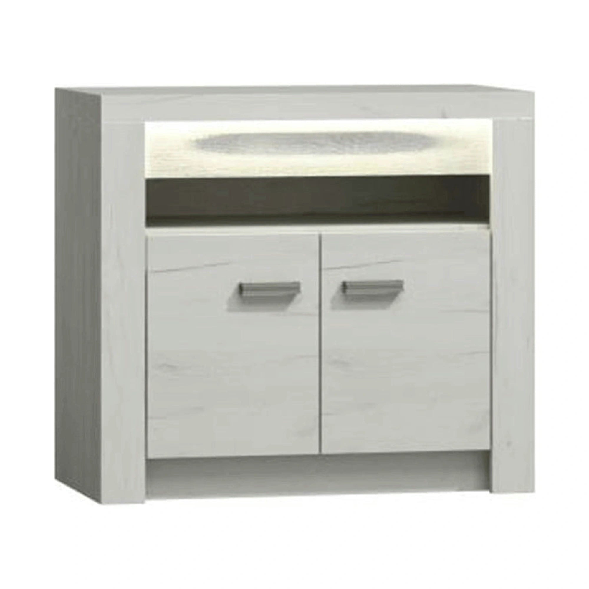Comoda INFINITY I-10, frasin alb, PAL laminat, 96x42x73 cm