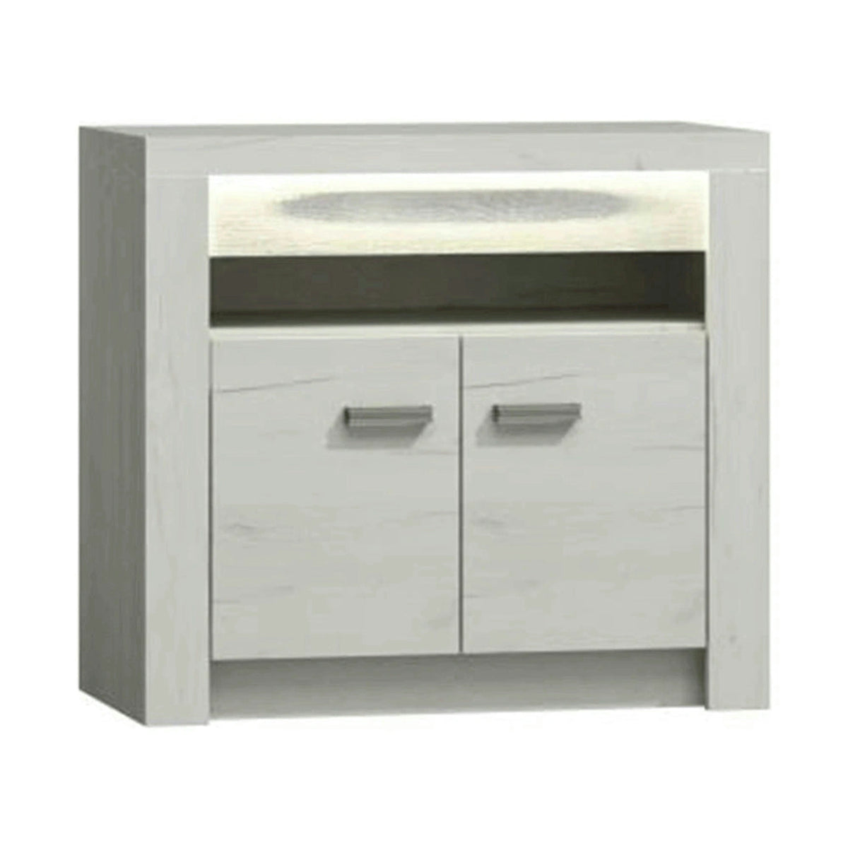Comoda INFINITY I-10, frasin alb, PAL laminat, 96x42x73 cm