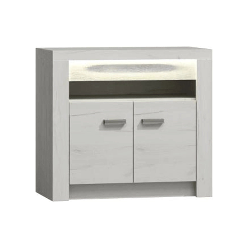 Comoda INFINITY I-10, frasin alb, PAL laminat, 96x42x73 cm