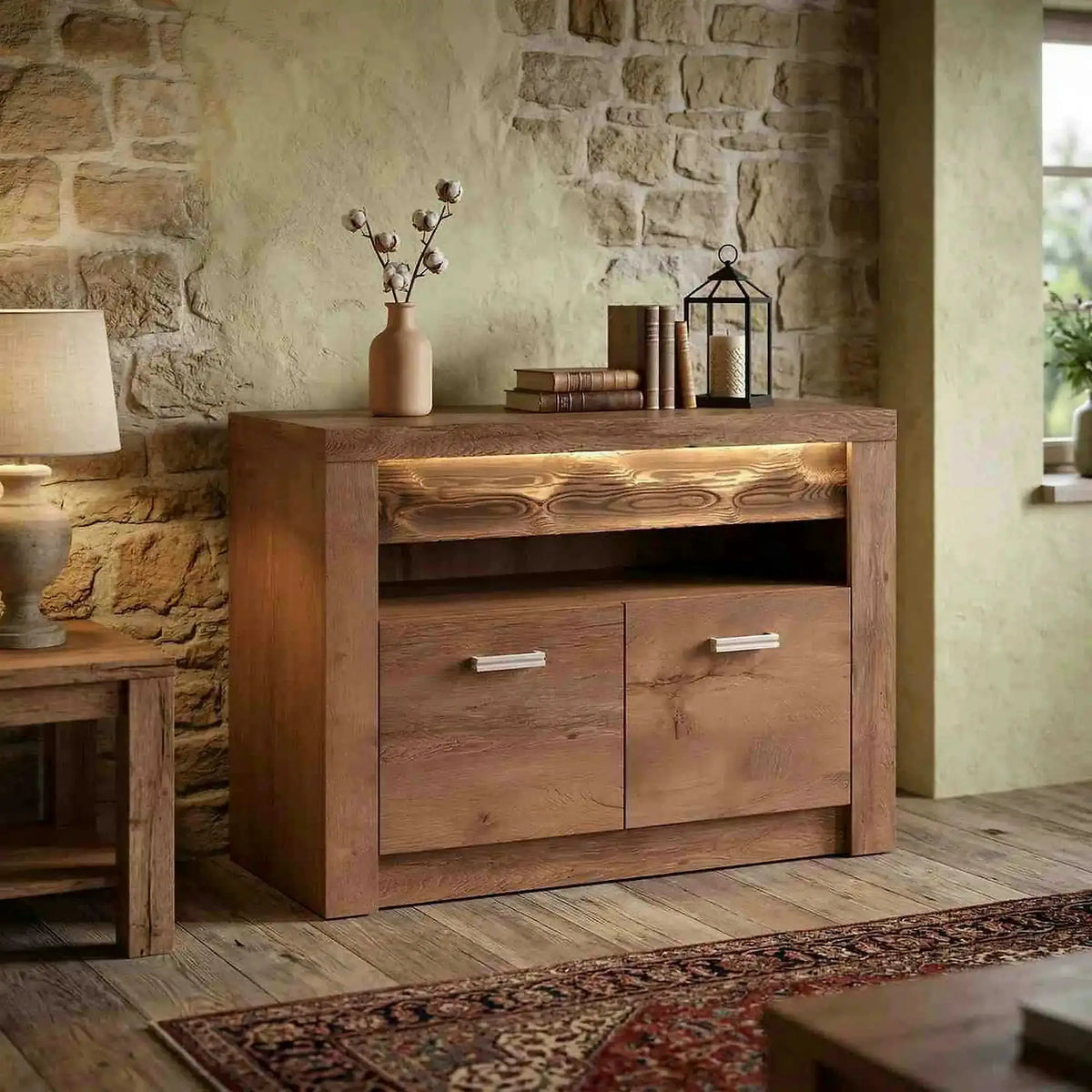 Comoda INFINITY I-10, frasin deschis, PAL melaminat, 96x42x73 cm