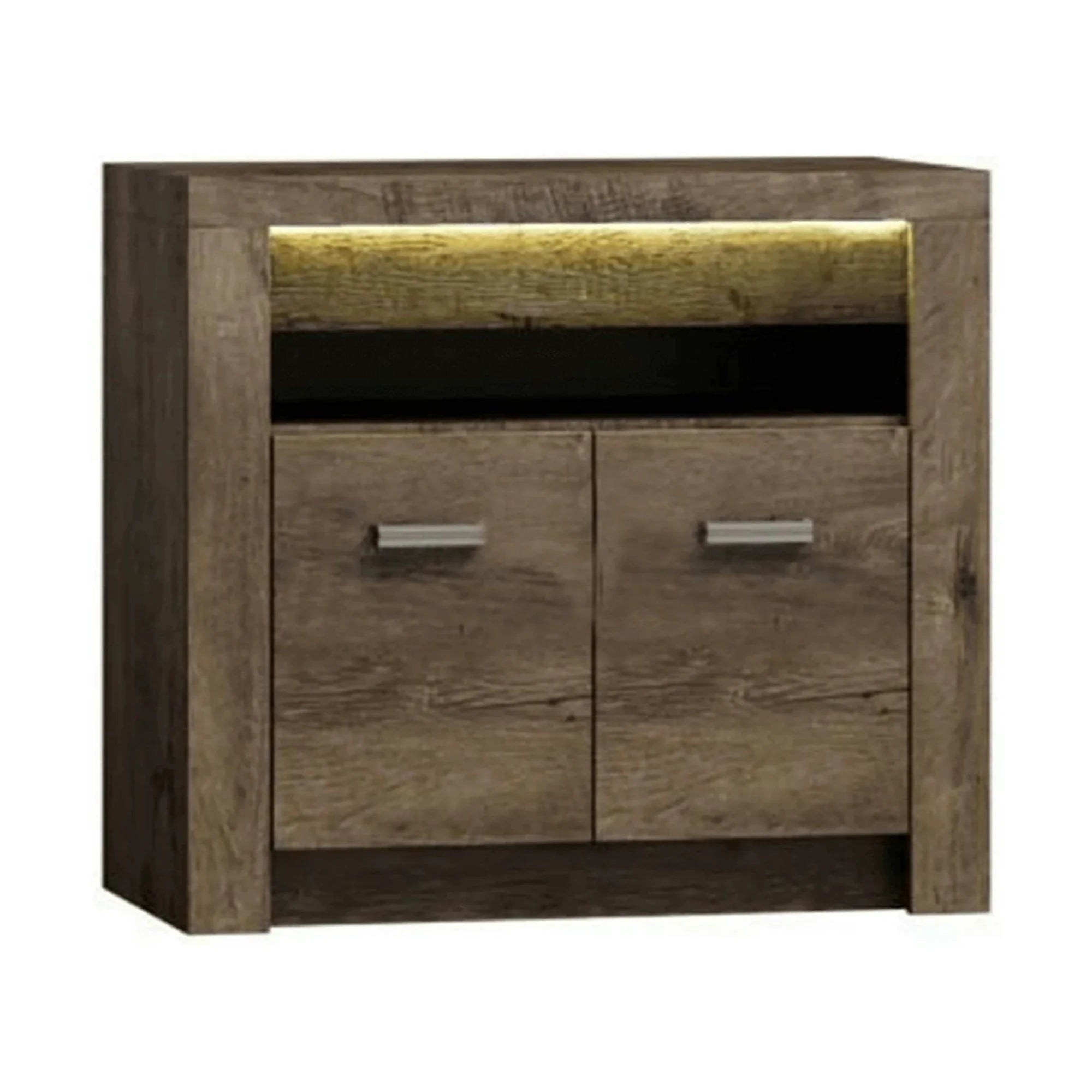 Comoda INFINITY I-10, frasin inchis, PAL melaminat, 96x42x73 cm