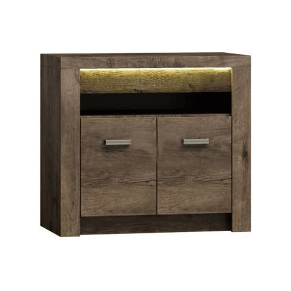Comoda INFINITY I-10, frasin inchis, PAL melaminat, 96x42x73 cm