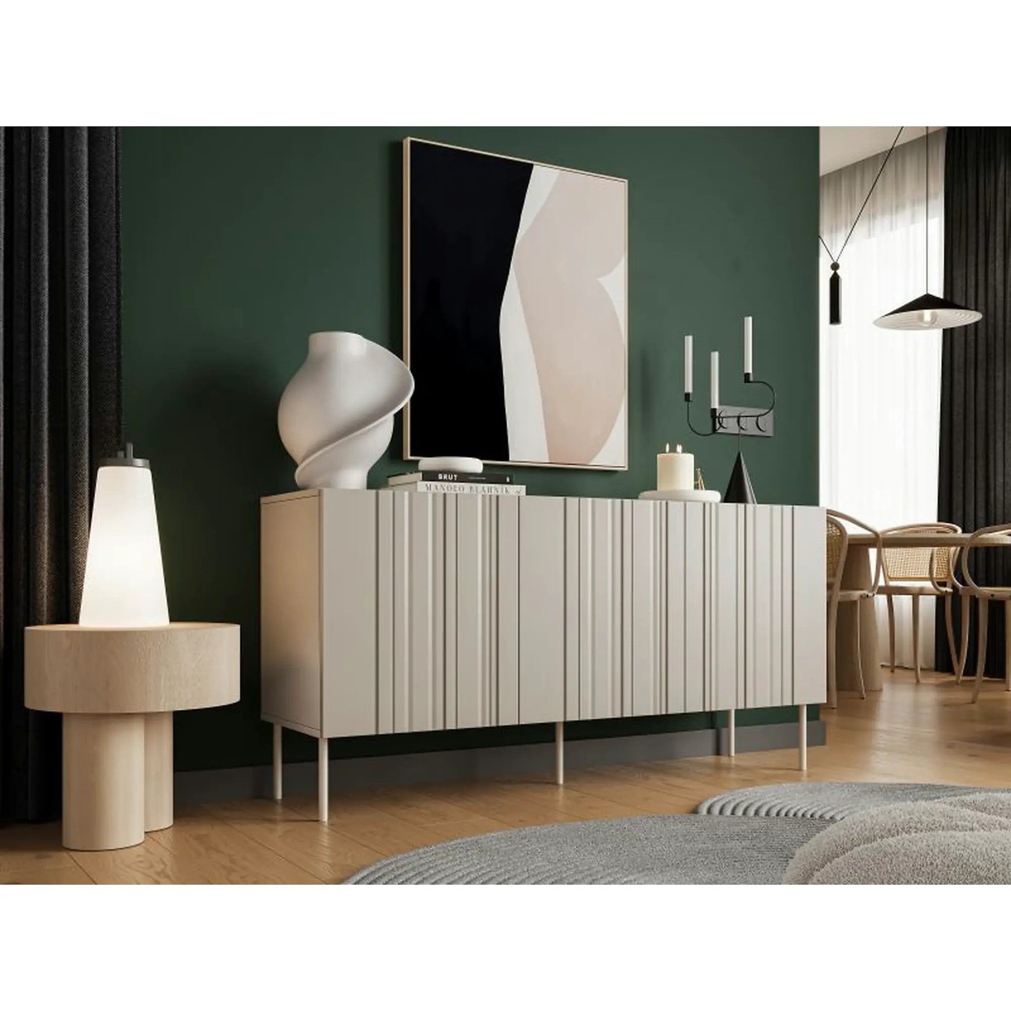 Comoda ISLA, bej, PAL laminat, 151x40x75 cm