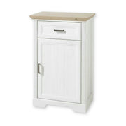 Comoda JASMIN, alb/stejar artisan, PAL, cu o usa si un sertar, 65x41x102 cm