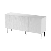 Comoda JUNGLE, alb/negru, PAL laminat/metal, 152x42x75 cm