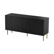 Comoda JUNGLE, negru/auriu, PAL laminat, 152x42x75 cm