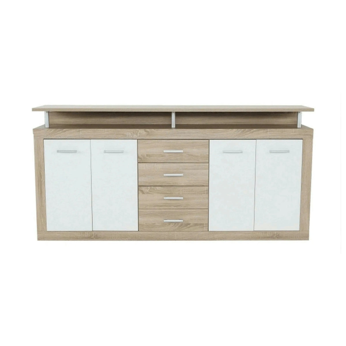 Comoda JUNO - JACHIM NEW, stejar sonoma/alb, PAL, 195x37x97 cm