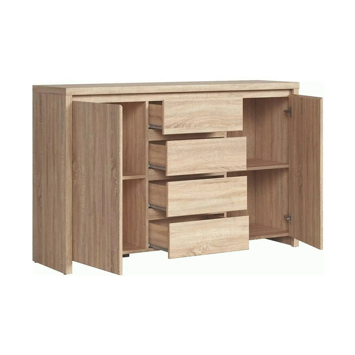 Comoda KASPIAN KOM2D4S, stejar sonoma, PAL, 144x41x92 cm