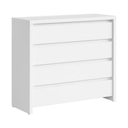 Comoda KASPIAN KOM4S, alb, PAL melaminat, 105x41x92 cm