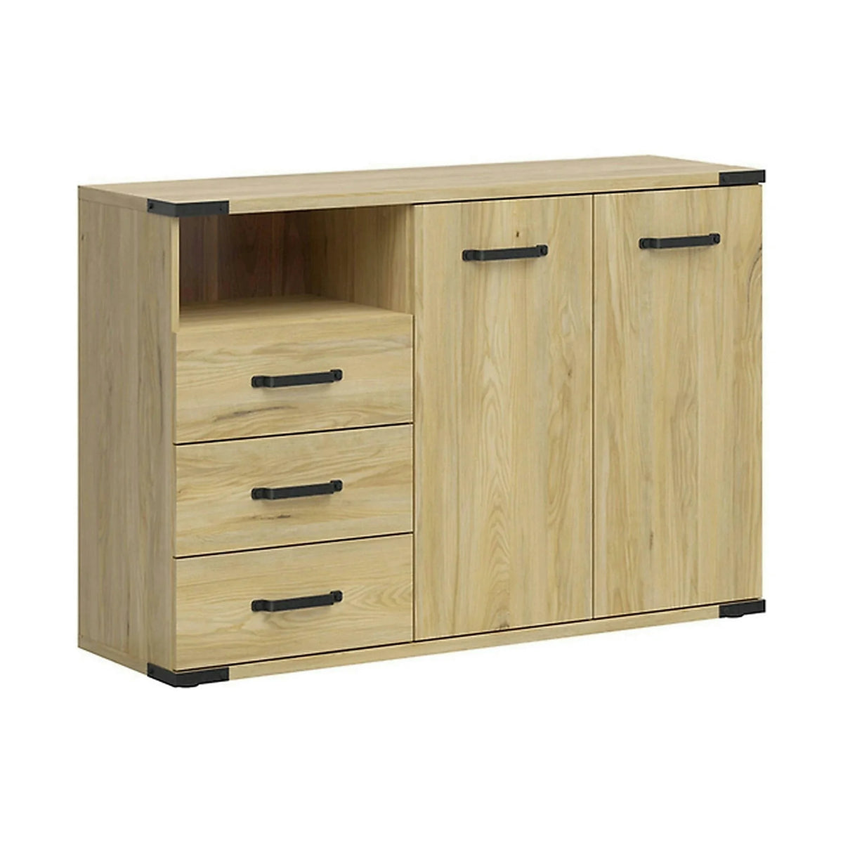 Comoda Lara, stejar, PAL, 130x40x88 cm