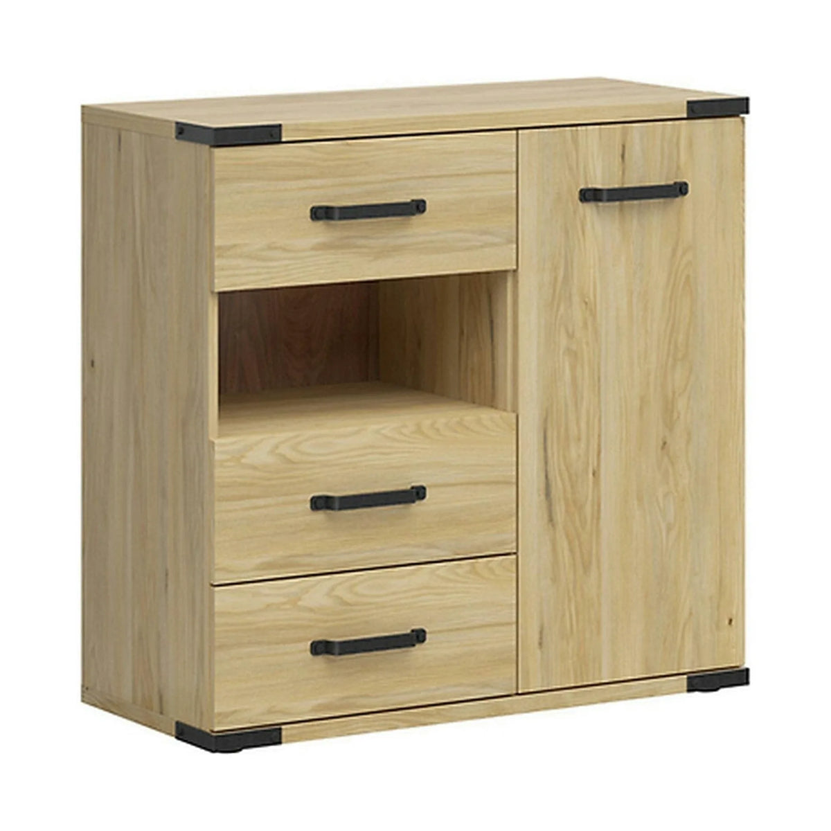 Comoda Lara, stejar, PAL, 90x40x88 cm