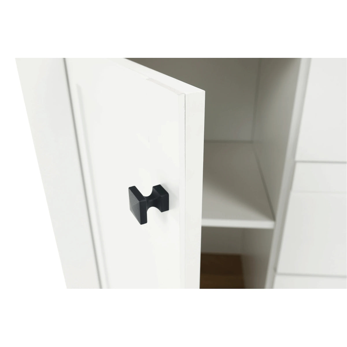 Comoda LEON MZ11, DTD laminat, alb/stejar grand, 140x45x87 cm