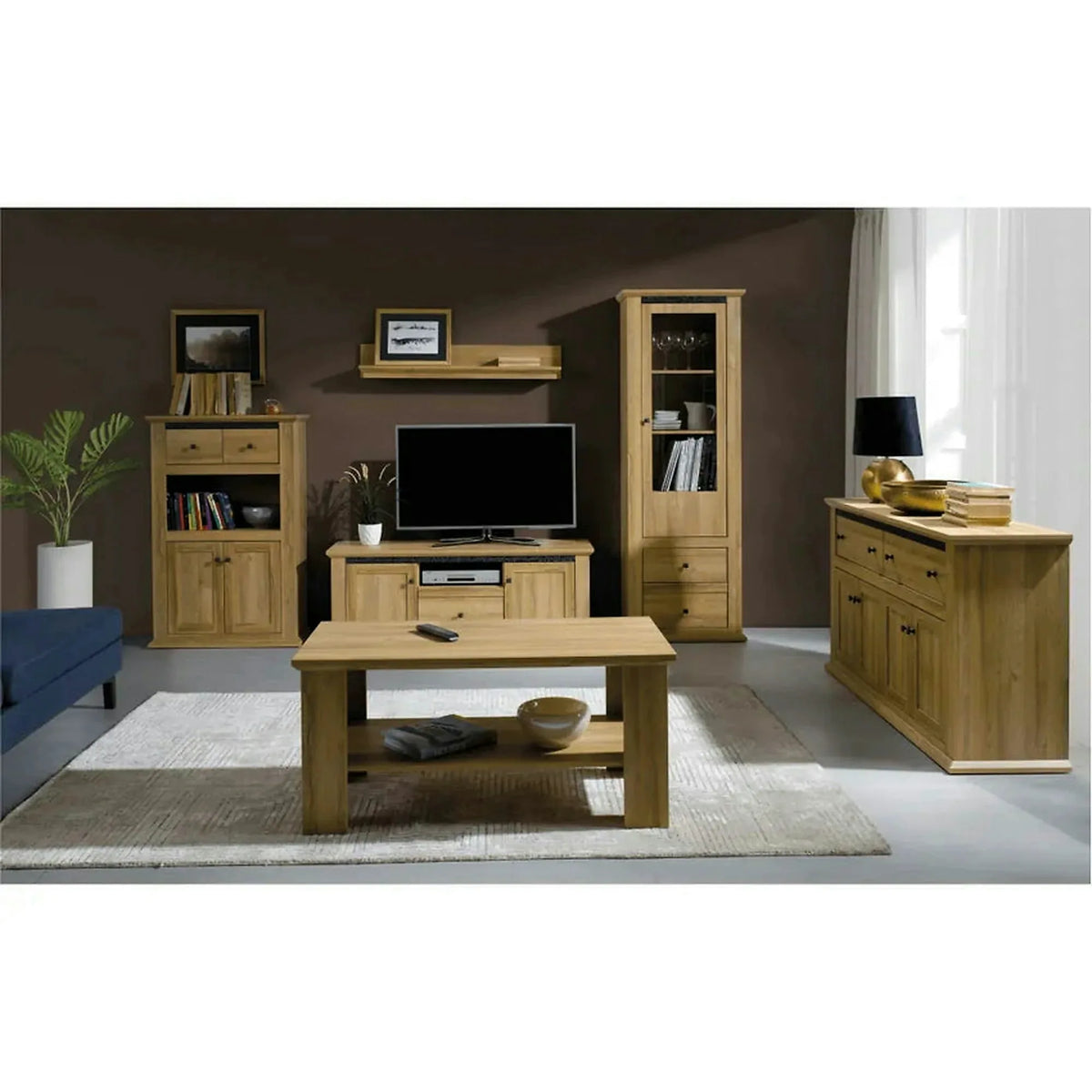 Comoda LEON MZ8, stejar grand, DTD laminat, 85x40x130 cm