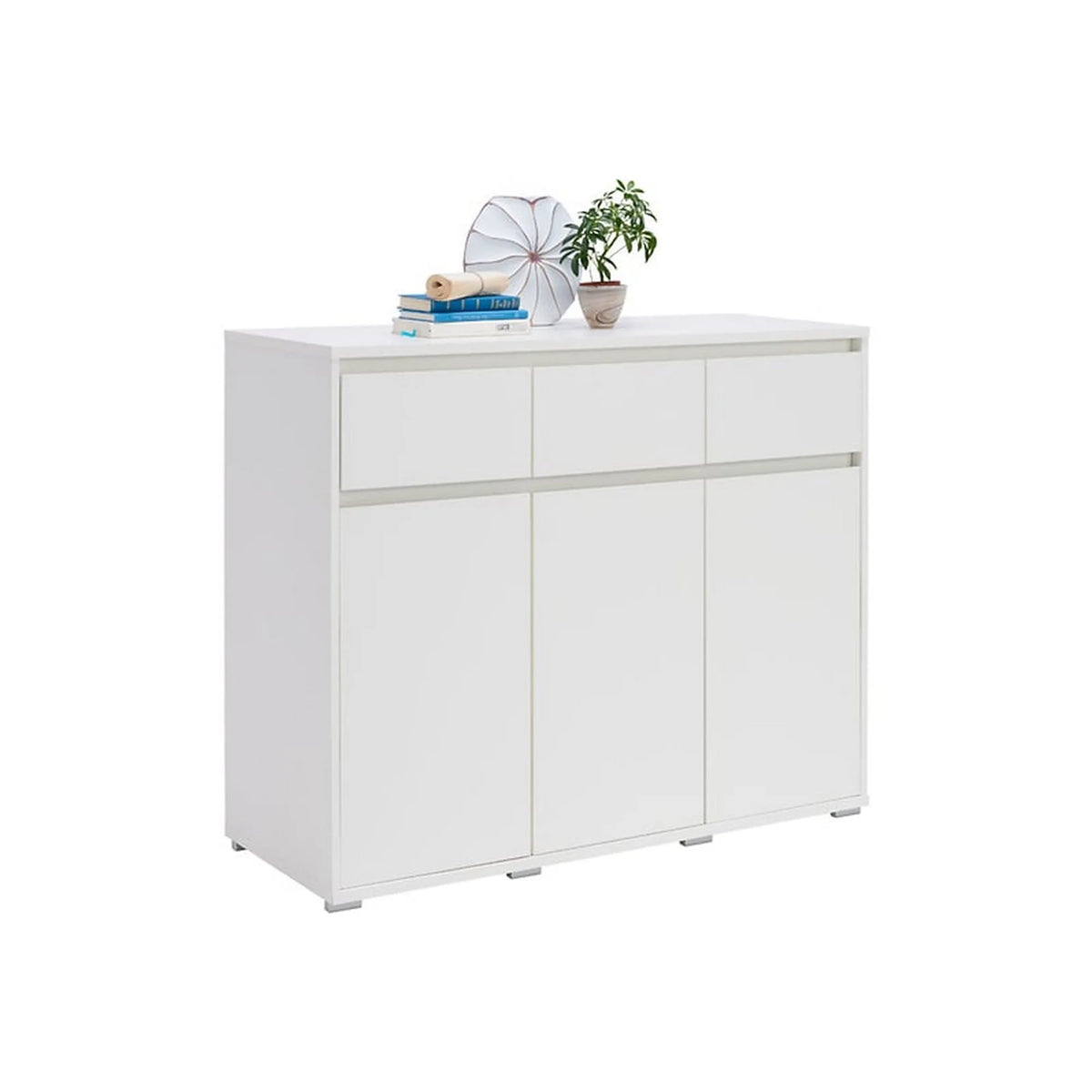 Comoda LINE, alb, PAL, 120x48x103 cm